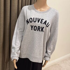 Kate Spade Gray Sweatshirt with Black Lettering